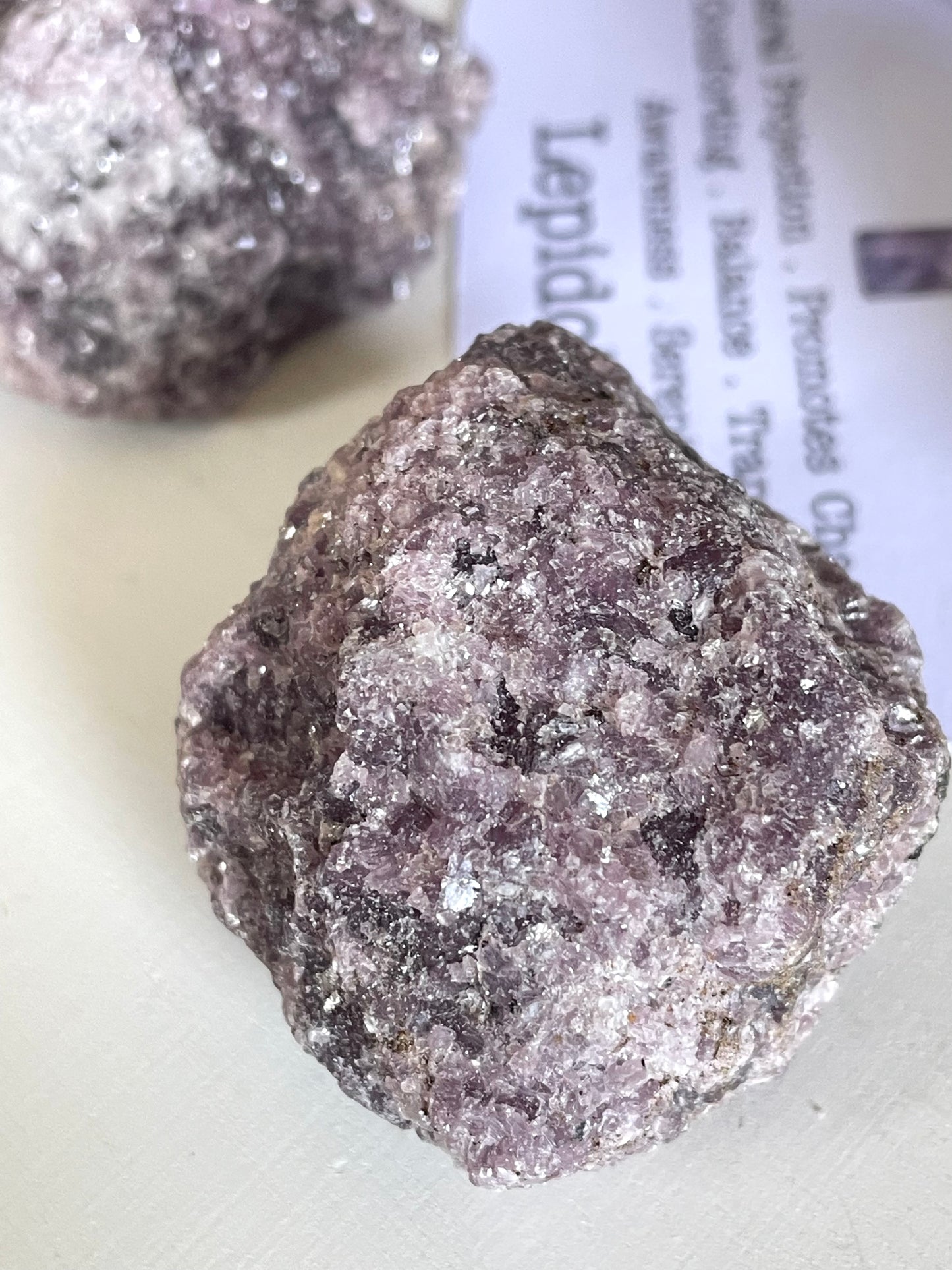 Lepidolite rough raw crystal pieces