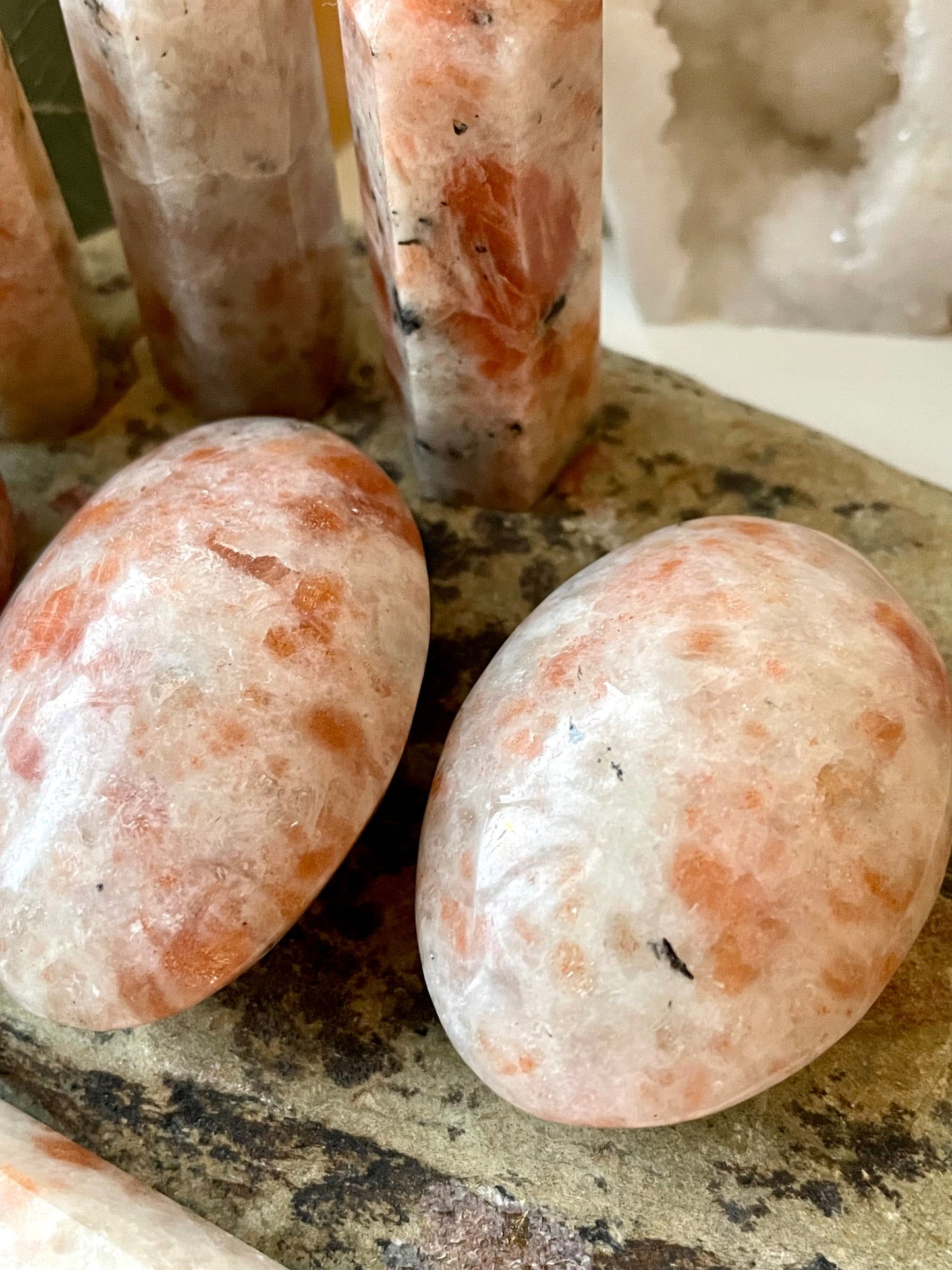 Sunstone palmstone crystal