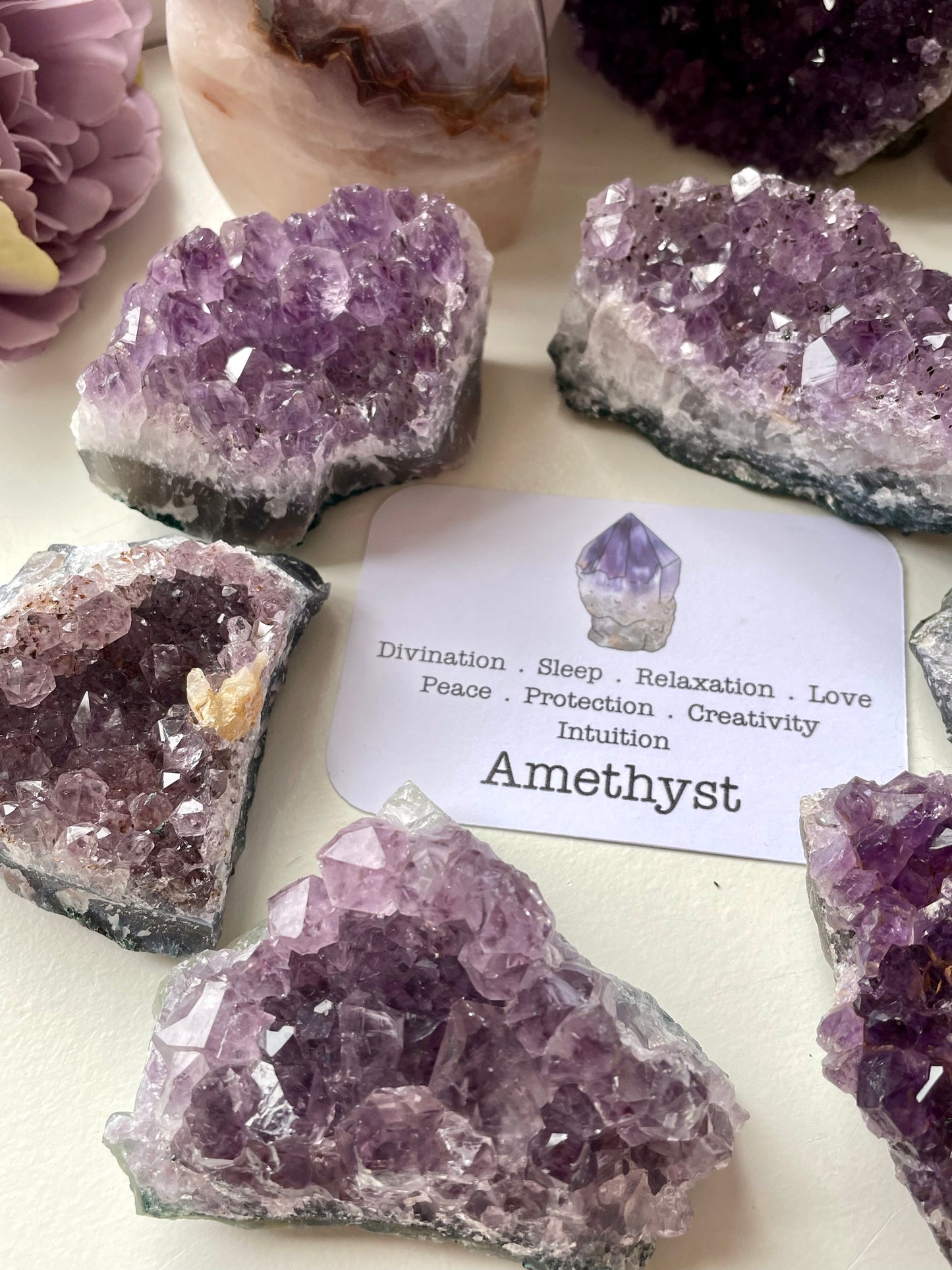 Amethyst clusters medium size