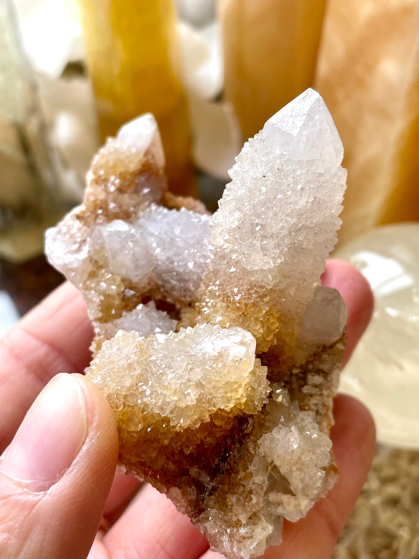 Spirit Quartz white and citrinated