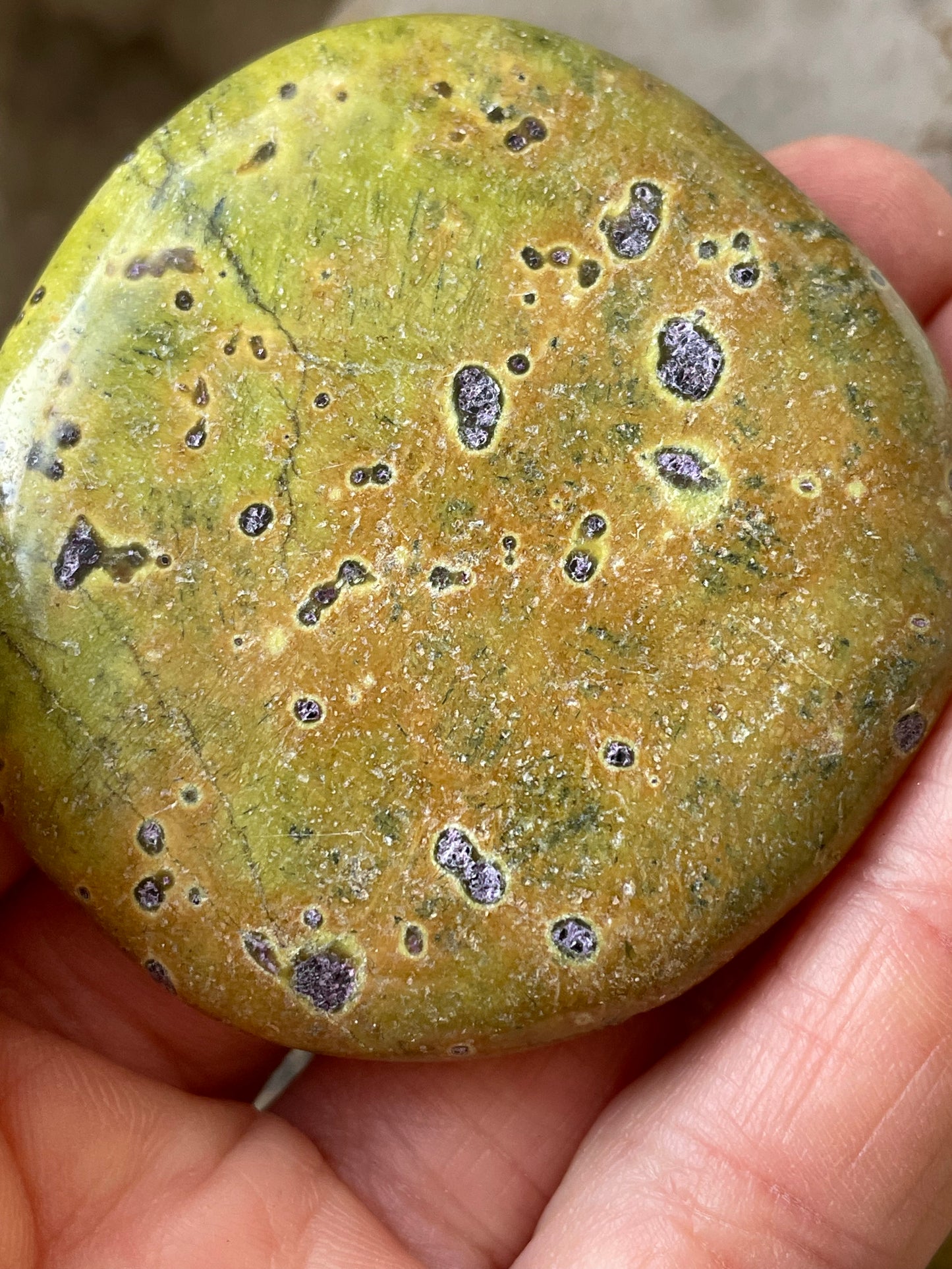 Atlantasite polished palmstones