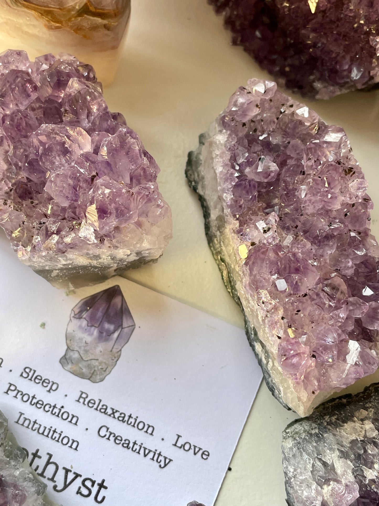 Amethyst clusters medium size