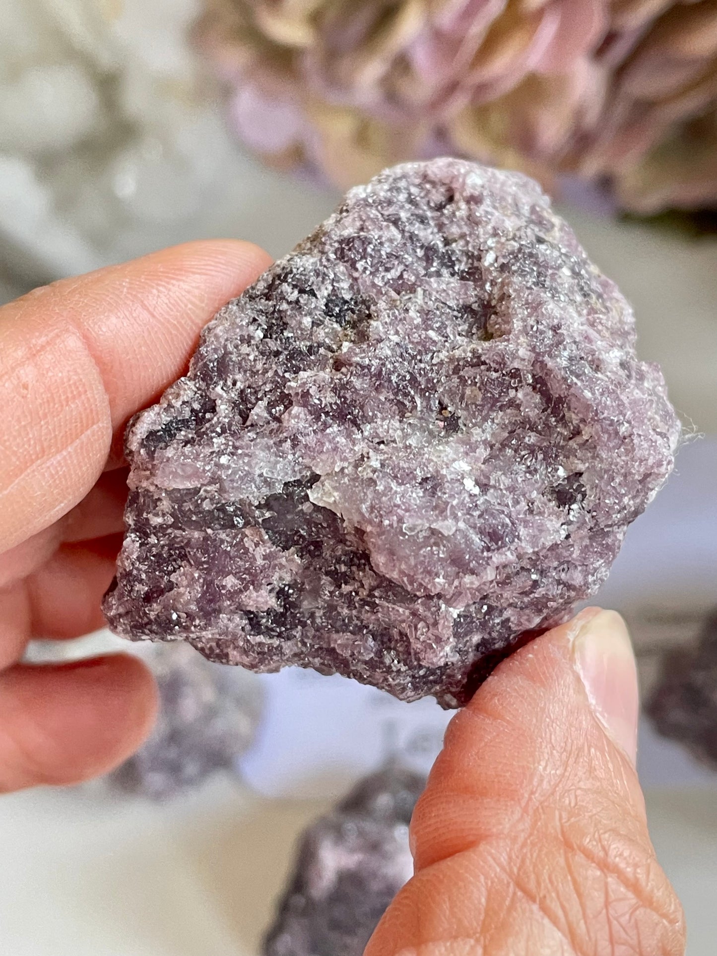 Lepidolite rough raw crystal pieces