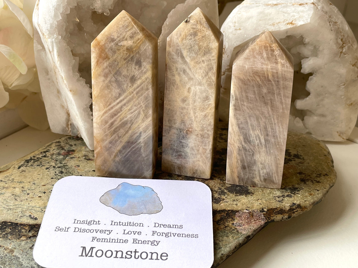 Moonstone polished towers