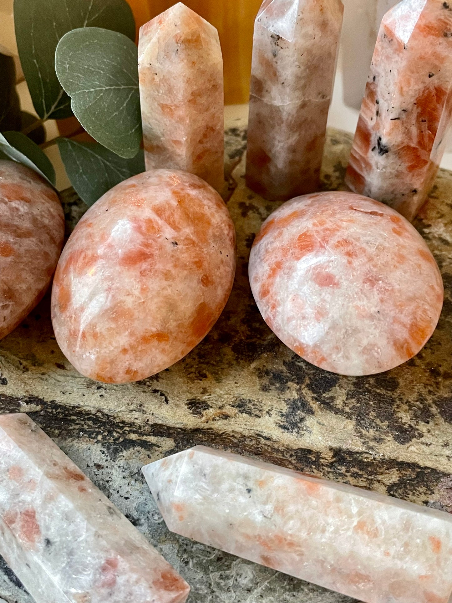 Sunstone palmstone crystal