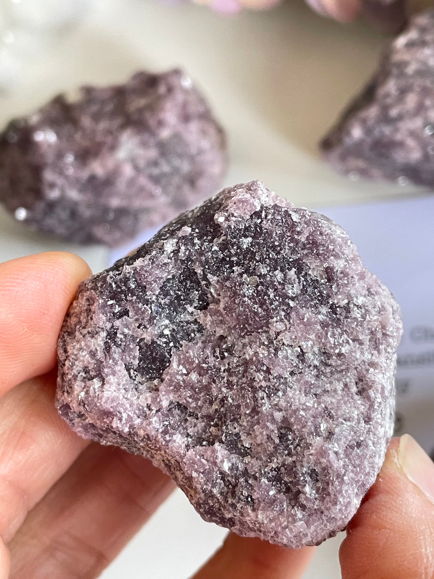 Lepidolite rough raw crystal pieces