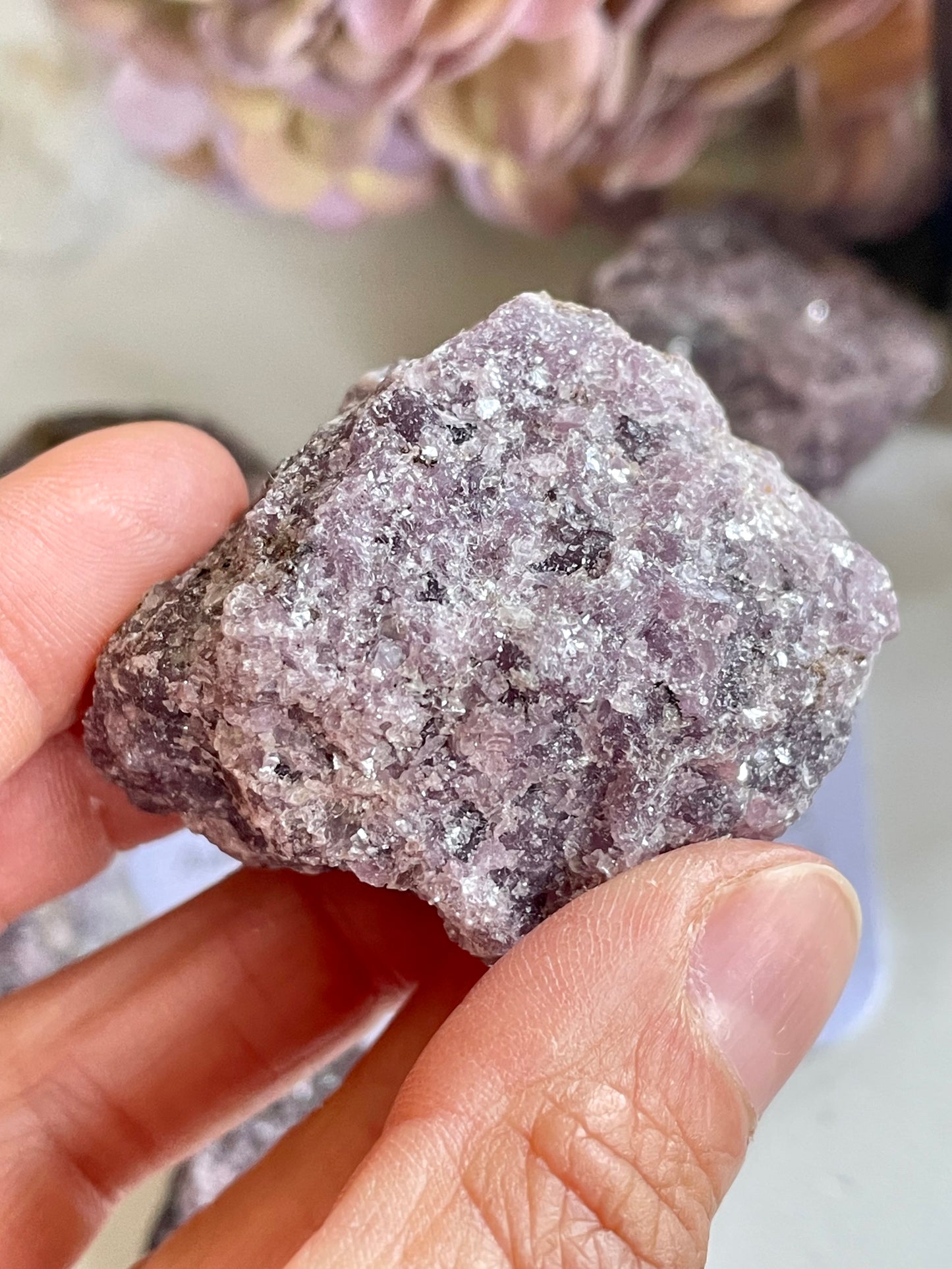 Lepidolite rough raw crystal pieces