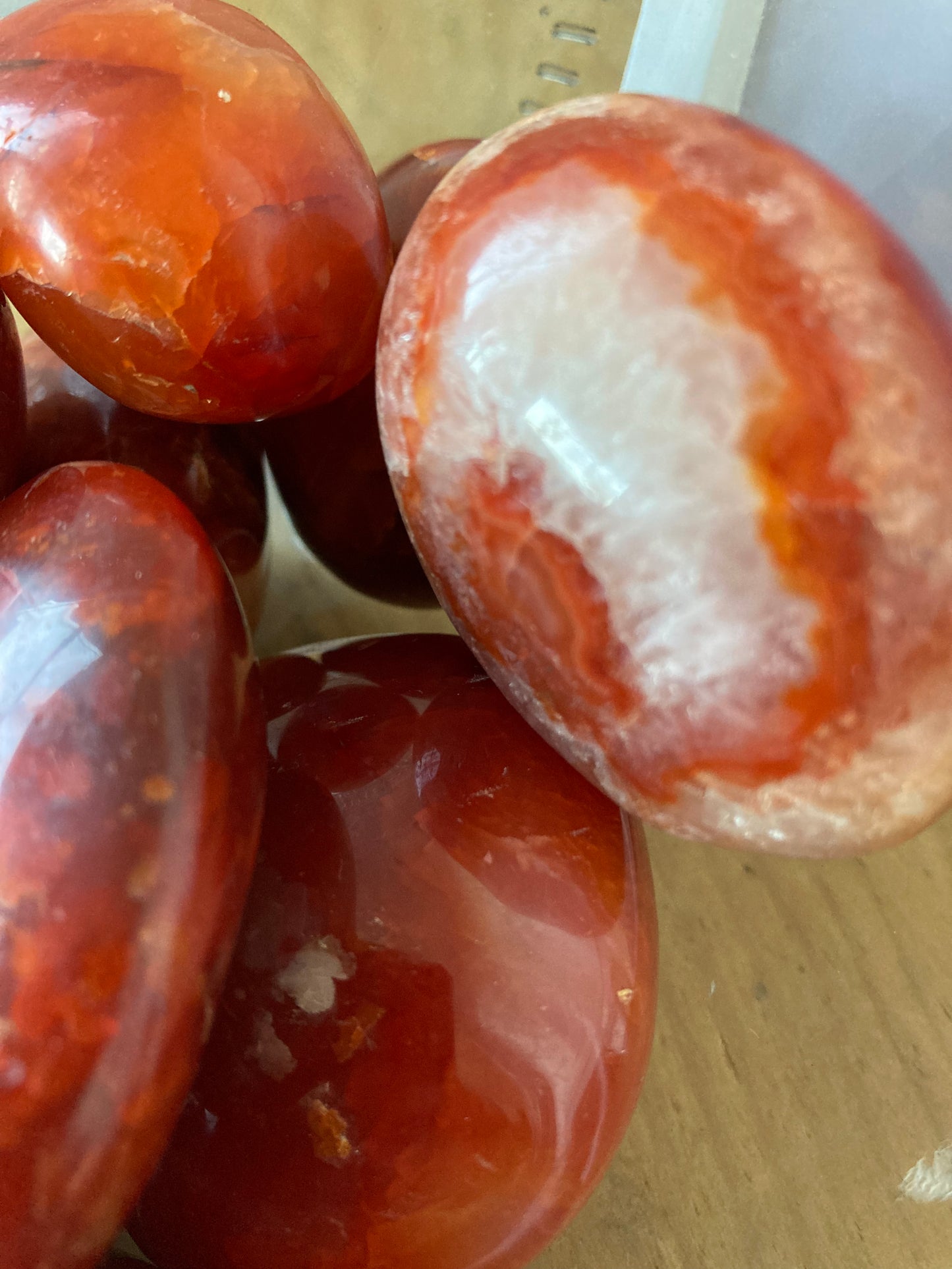 Carnelian Agate pebbles palmstones