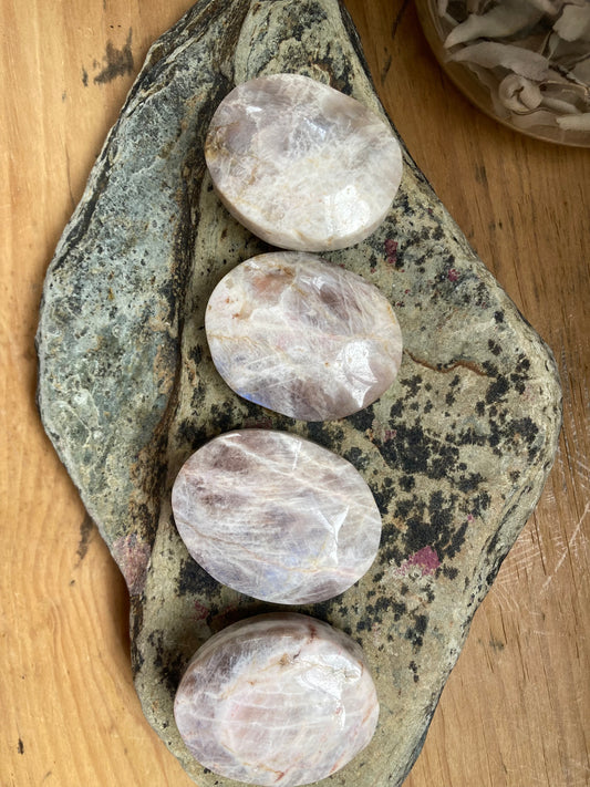 Moonstone crystal palmstones