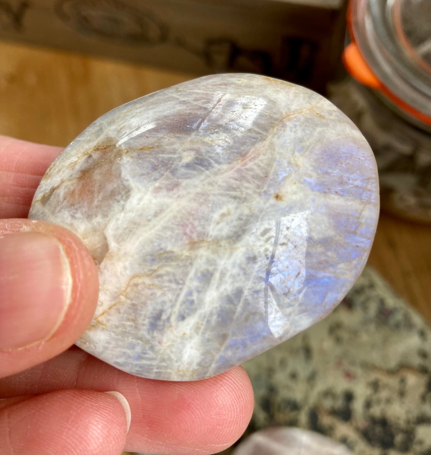 Moonstone crystal palmstones